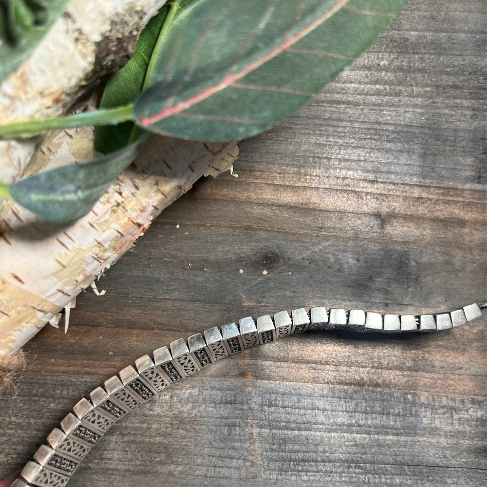 Lois Hill Chunky Open Scroll & Granulated Rectang… - image 3